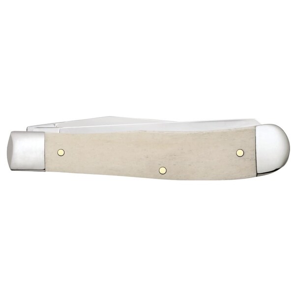 Case Cutlery 2023 Case Ford Mustang Commemmorative Smooth Natural Bone Trapper 6254 Ss W/Color Wash Wooden Box - CAS-14330