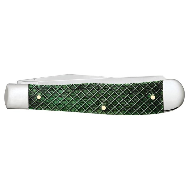 Case Cutlery John Deere Gift Set Embellished Smooth Natural Bone Trapper 6354 Ss W/Color Wash Jewel Box - CAS-15764