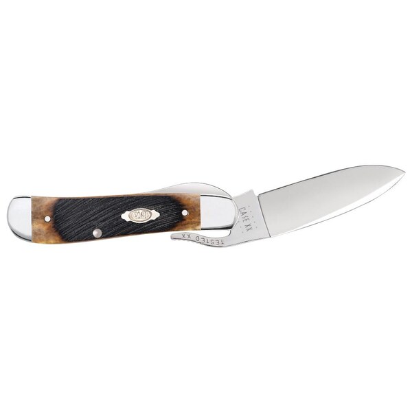 Case Cutlery 2023 Case Dark Molasses Bone Sawcut Jig Russlock 61953 1/2L Ss - CAS-83144