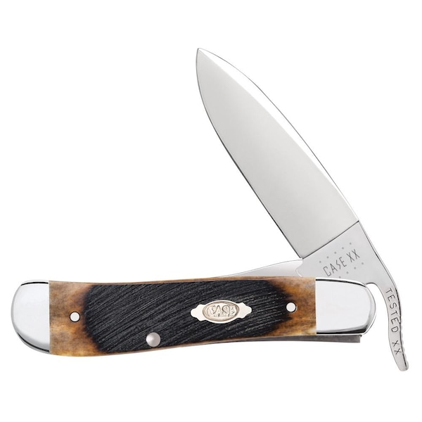 Case Cutlery 2023 Case Dark Molasses Bone Sawcut Jig Russlock 61953 1/2L Ss - CAS-83144