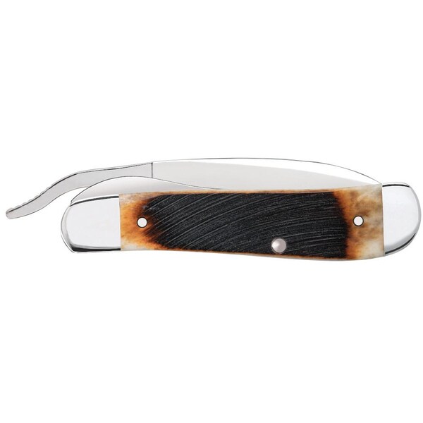 Case Cutlery 2023 Case Dark Molasses Bone Sawcut Jig Russlock 61953 1/2L Ss - CAS-83144