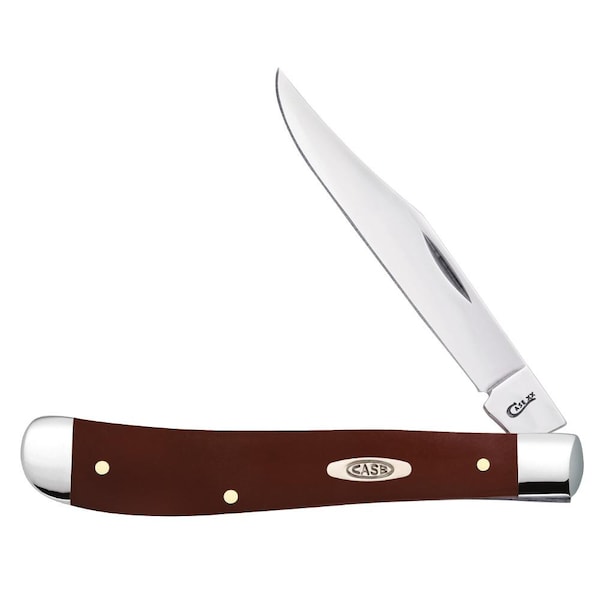 Case Cutlery 2023 Case Brown Synthetic Smooth Slimline Trapper 41048 Ss - CAS-11796