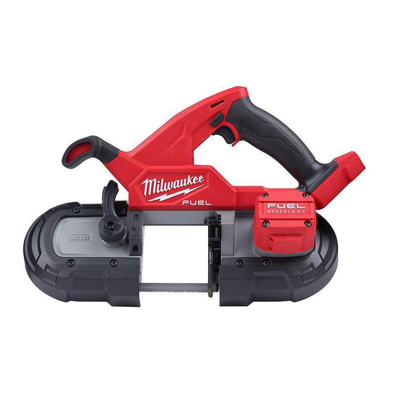 Milwaukee M18 FUEL 18V Sierra de cinta compacta inalámbrica sin escobillas de iones de litio con M18 FUEL Amoladora de troqueles de velocidad variable y Kit de Inicio de 8.0Ah - 2829-20-2984-20-48-59-1880