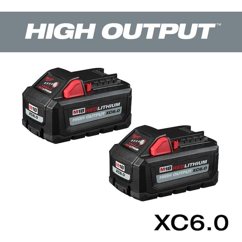 Sierra alternativa inalámbrica Milwaukee M18 FUEL 18V de iones de litio sin escobillas HACKZALL y pistola de calafateo M18 con dos baterías M18 de 6.0 Ah - 2719-20-2641-20-48-11-1862.