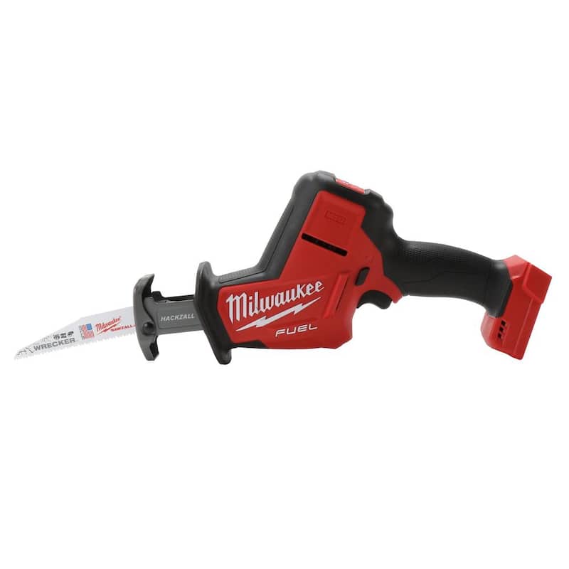 Sierra alternativa inalámbrica Milwaukee M18 FUEL 18V de iones de litio sin escobillas HACKZALL y pistola de calafateo M18 con dos baterías M18 de 6.0 Ah - 2719-20-2641-20-48-11-1862.