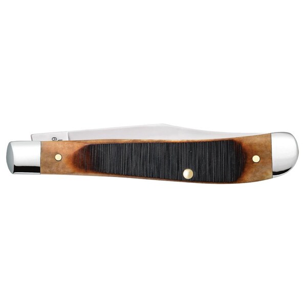 Case Cutlery 2023 Case Dark Molasses Bone Sawcut Jig Slimline Trapper 61048 Ss - CAS-83146