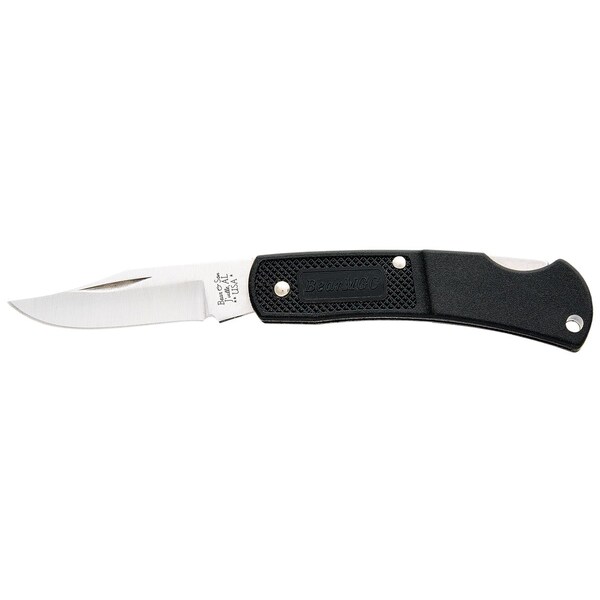 Bear & Sons Cutlery 2023 Bear 3' Black Zytel Lightweight Executive Lockback Upswept - BEA-726