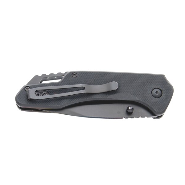 Bear & Sons Cutlery 2023 Bear 4 1/2' Black G10 Assisted Drop Point Sideliner - BEA-71502