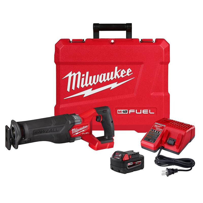 Milwaukee M18 FUEL 18V Sierra de sable recíproca inalámbrica sin escobillas de iones de litio Kit con aspiradora húmeda/seca inalámbrica de 2 galones - 2821-21-0880-20.