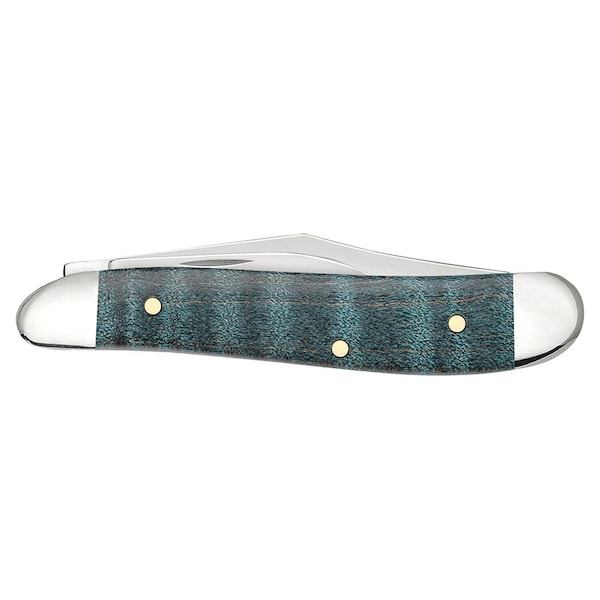Case Cutlery 2023 Case Smooth Turquoise Curly Maple Wood Peanut 7220 Ss - CAS-23363