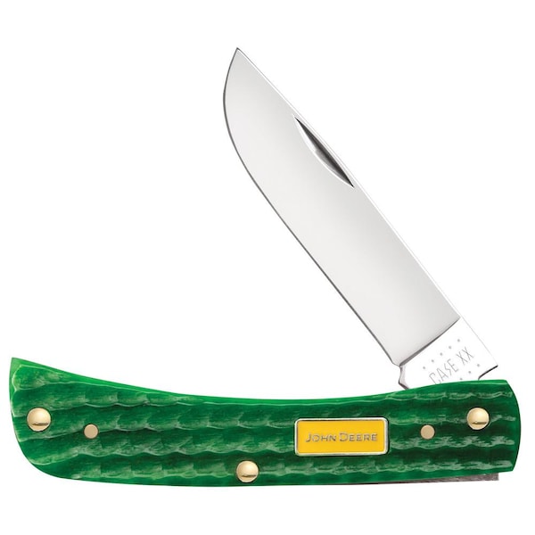 Case Cutlery 2023 Case John Deere Corn Cob Jig Bright Green Bone Sod Buster Jr 6137 Ss - CAS-15766