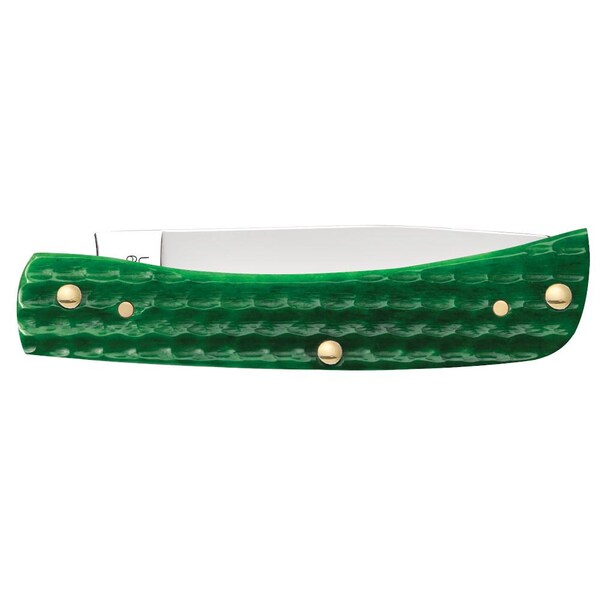 Case Cutlery 2023 Case John Deere Corn Cob Jig Bright Green Bone Sod Buster Jr 6137 Ss - CAS-15766