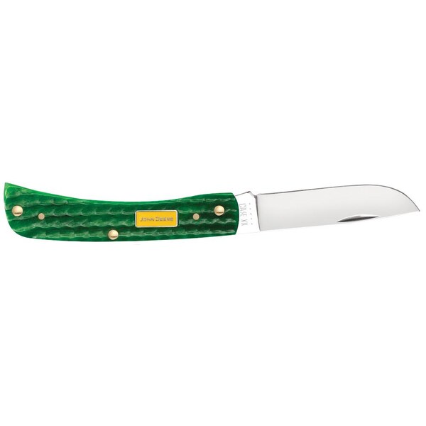 Case Cutlery 2023 Case John Deere Corn Cob Jig Bright Green Bone Sod Buster Jr 6137 Ss - CAS-15766