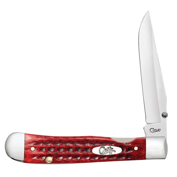 Case Cutlery 2023 Case Pocket Worn Old Red Bone Corn Cob Jig Kickstart Trapperlock 6154Ac Ss W/Pocket Clip - CAS-10306