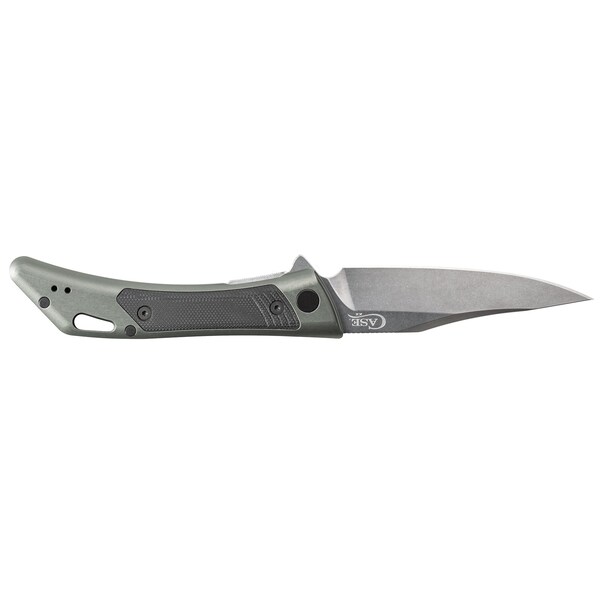 Case Cutlery 2023 Case Shark Tooth Flipper Dark Gray Aluminum/Black G-10 Inlay W/Pocket Clip - CAS-53504