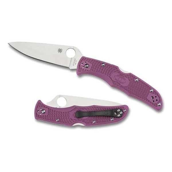 Spyderco Spyderco 002986 Endura4 Knife Lightweight Purple FRN Plain Edge - 2986