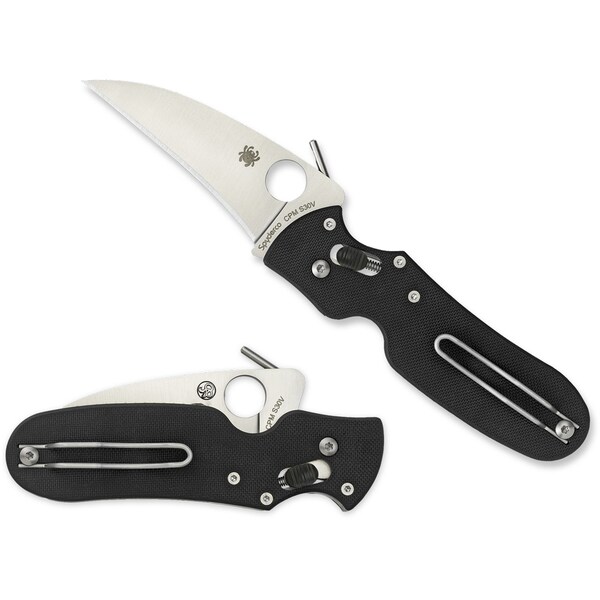 Spyderco 2024 Spyderco P'Kal G-10 Black Emerson Opener Plain - SPY-C103GP