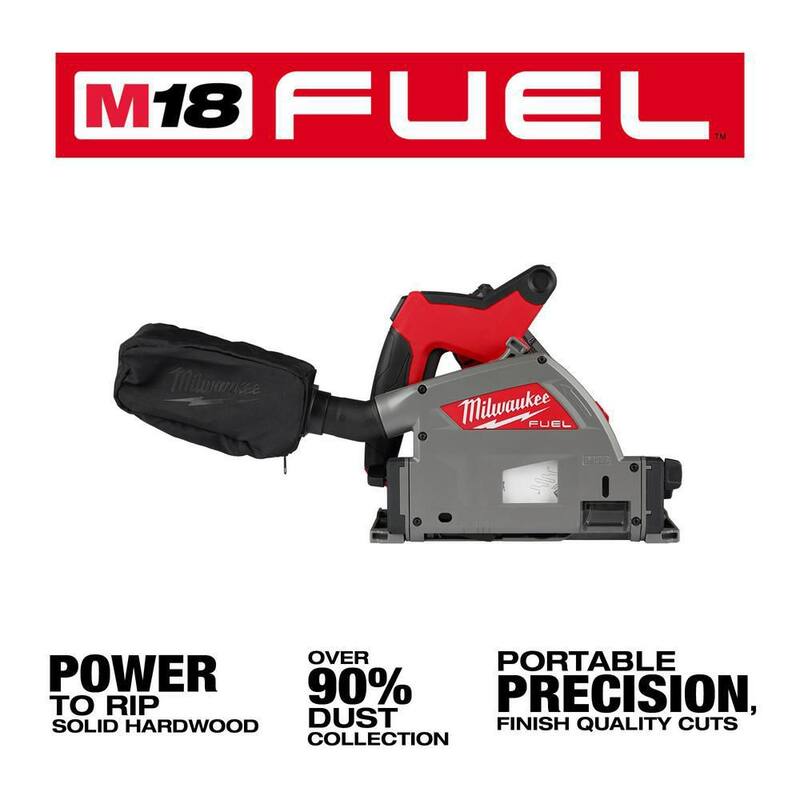 Kit de sierra circular de inmersión Milwaukee M18 FUEL de 18V con tecnología de ion de litio sin escobillas de 6-1/2 pulgadas con hojas de carburo para acabados y propósito general - 2831-21-48-40-0625-48-40-0624.