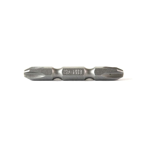 Superior Steel 3# Phillips Double End Screwdriver Bits - 2 Inch Long, PK 10 - SP203D-10PK