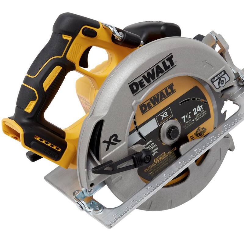 Sierra circular inalámbrica sin escobillas DEWALT 20V MAX de 7-1/4 pulgadas y (1) batería de iones de litio Premium 20V MAX de 5.0Ah - DCS570BW205