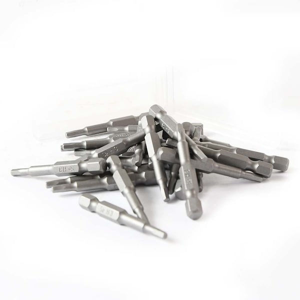 Superior Steel Single End Hexagonal Screwdriver Bits - 2 Inch Long - 3mm Hex, PK 25 - BH203-25PK