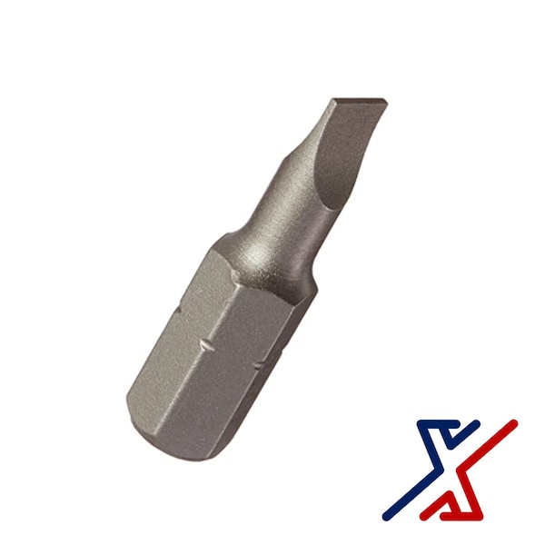 X1 Tools 3/16 Slotted, Flat Driver Bit, 1 Long 60 Bits by X1 Tools - X1E-CON-BIT-SLT-1875x60