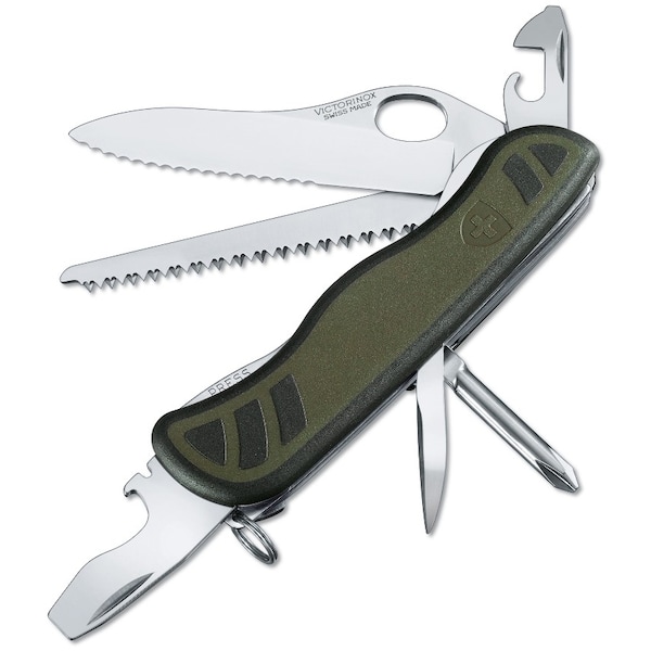 Swiss Army Brands 2024 Victorinox 56945 Soldier Standard Issue, Olive / Black, Blister - VIC-0.8461.MWCHB1-X1