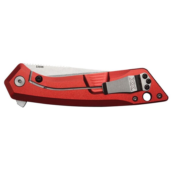 Case Cutlery 2023 Case Case Southern Grind Cg01 Flipper Red Aluminum W/Drop Point Blade And Pocket Clip - CAS-SGC0120010