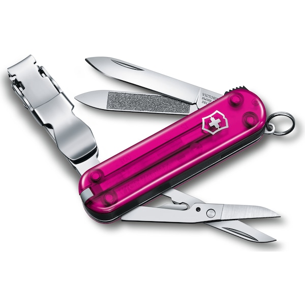 Swiss Army Brands 2024N Victorinox Nail Clip 580 Transparent Pink - VIC-0.6463.T5