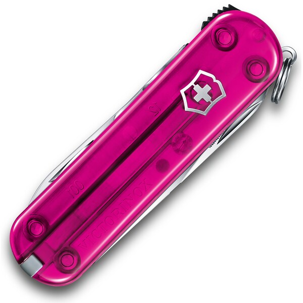 Swiss Army Brands 2024N Victorinox Nail Clip 580 Transparent Pink - VIC-0.6463.T5