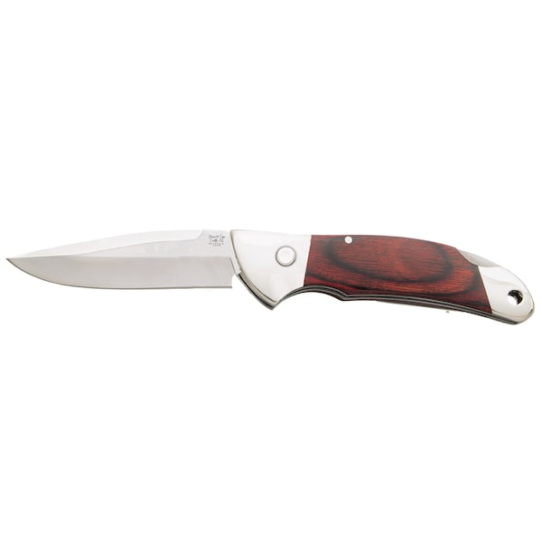 Bear & Sons Cutlery 2023 Bear 3 3/4' Rosewood Automatic Lockback With Metal Belt Clip - BEA-2A08R