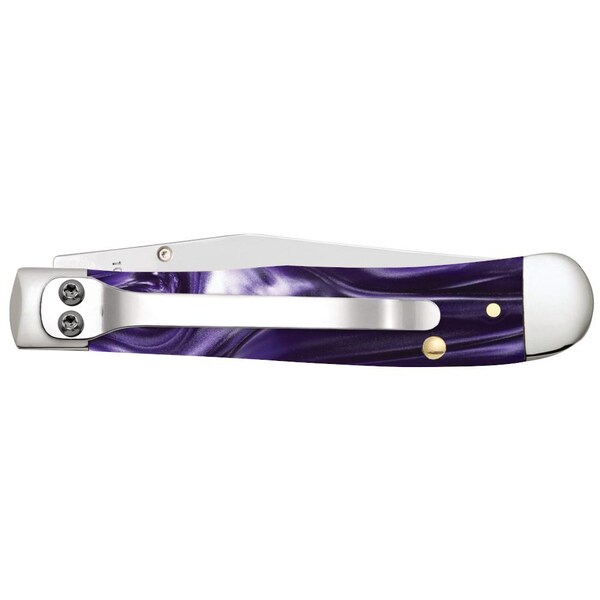 Case Cutlery 2023 Case Wicked Purple Kirinite Kickstart Trapperlock 10154Ac Ss W/Pocket Clip - CAS-17330