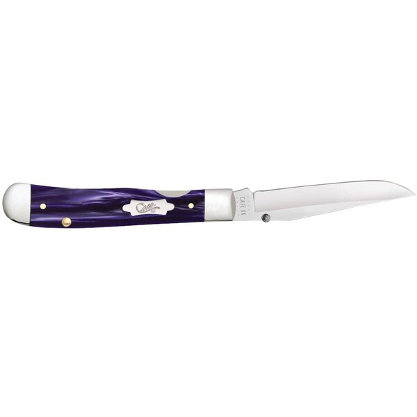 Case Cutlery 2023 Case Wicked Purple Kirinite Kickstart Trapperlock 10154Ac Ss W/Pocket Clip - CAS-17330