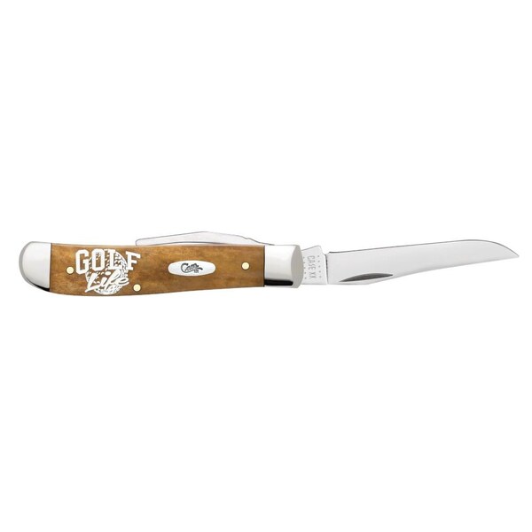Case Cutlery 2023 Case Golfer'S Tool Gift Set Smooth Antique Bone 6207G Ss W/Ball Marker In Leather Box - CAS-27820