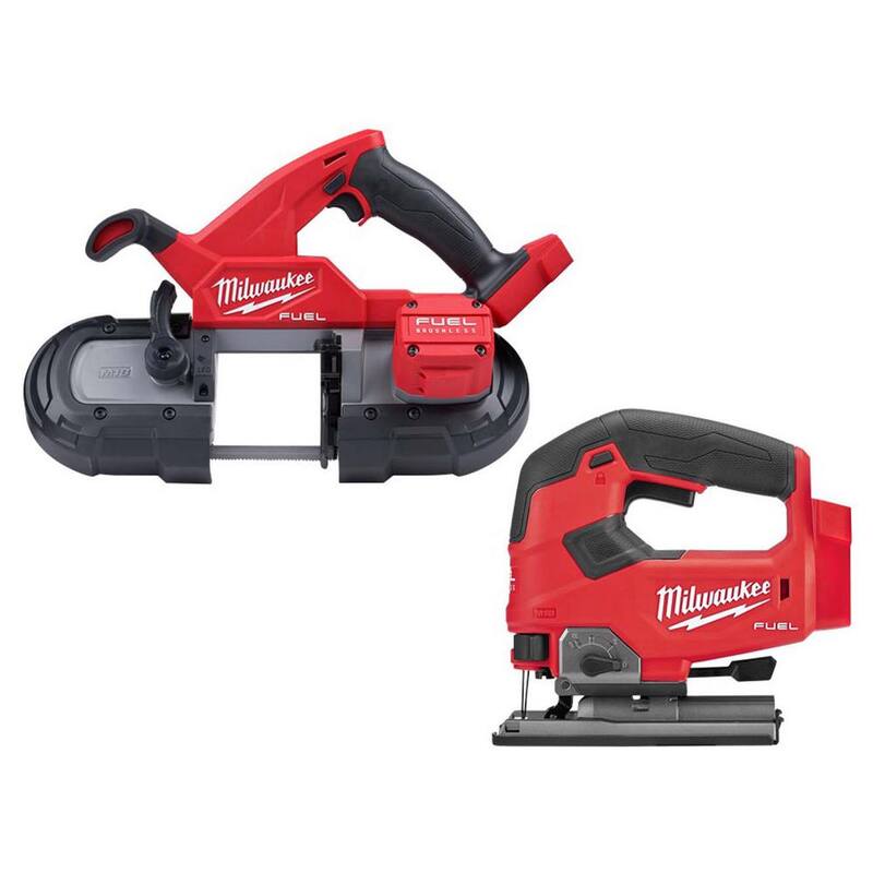 
Motosierra compacta inalámbrica Milwaukee M18 FUEL 18V de iones de litio sin escobillas con sierra de calar FUEL - 2829-20-2737-20