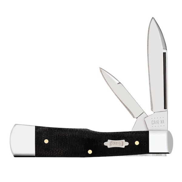 Case Cutlery 2023 Case Black Canvas Laminate Gunstock 102130 Ss - CAS-23143