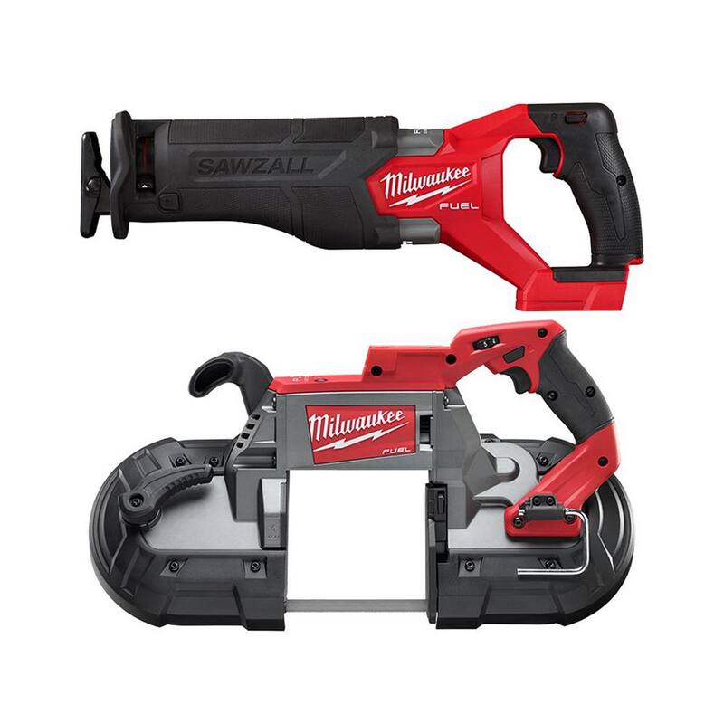 Milwaukee M18 FUEL GEN-2 18V Sierra reciproca inalámbrica Brushless de iones de litio con Sierra de banda de corte profundo (solo herramienta) - 2821-20-2729-20