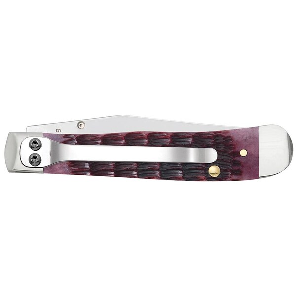 Case Cutlery Kickstart Pinched Bolster Cabernet Bone Crandall Jig Trapperlock A/O 6154Ac Ss Us Pat 7,086,157 - CAS-25721
