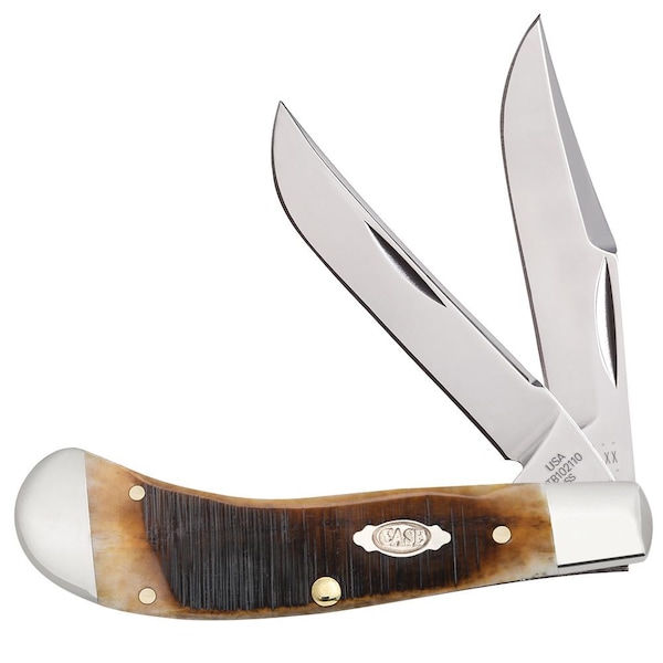 Case Cutlery 2023 Case Dark Molasses Bone Sawcut Jig Saddlehorn Tb62110 Ss - CAS-83145