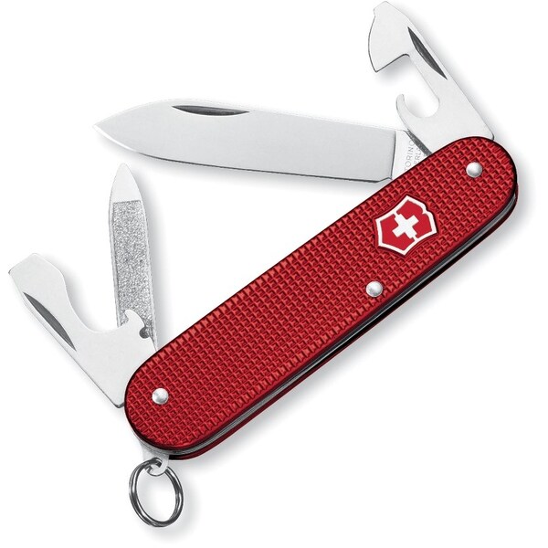 Swiss Army Brands 2024 Victorinox 56043 Cadet, Red Alox, Ribbed, Blister - VIC-0.2601.20R-X2