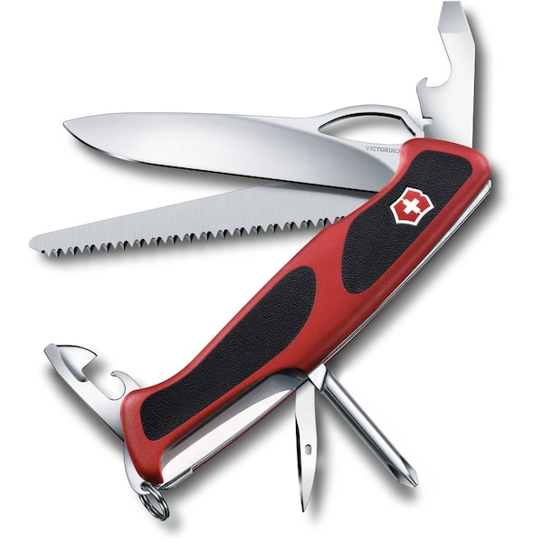 Swiss Army Brands 2024 Victorinox 0.9663.Mcus1 Rangergrip 78, Red / Black, Blister - VIC-0.9663.MC-X1