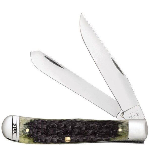 Case Cutlery 2023 Case Olive Green Bone Russell Jig Trapper 6254 Ss - CAS-13280