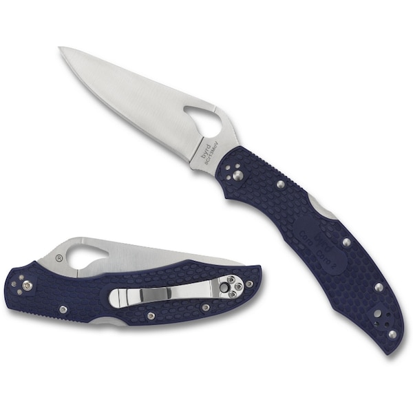 Spyderco 2023 Spyderco Cara Cara 2 Lightweight Blue Plain - SPY-BY03PBL2