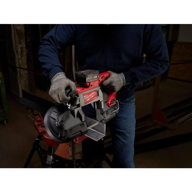 Sierra de cinta inalámbrica Milwaukee M18 FUEL 18V de iones de litio sin escobillas para corte profundo con kit de esmerilador angular FUEL - 2729-22-2880-20