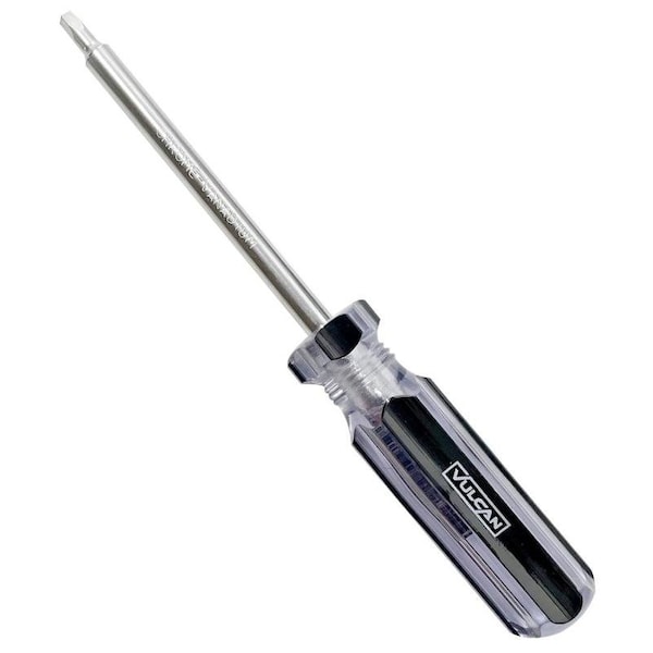 Vulcan Screwdriver, S3 Drive, Square Drive, 8 in OAL, 4 in L Shank, Plastic Handle, Transparent Handle - SQ34