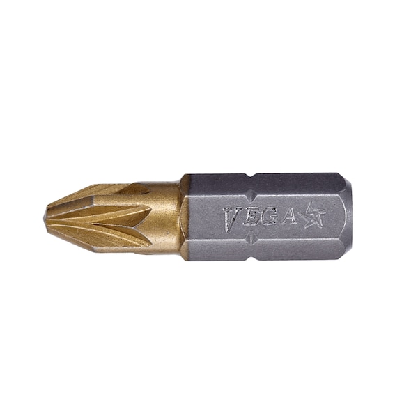 Vega Pozidriv 3 Insert Bit x 1" Tin - 125Z3A-TI