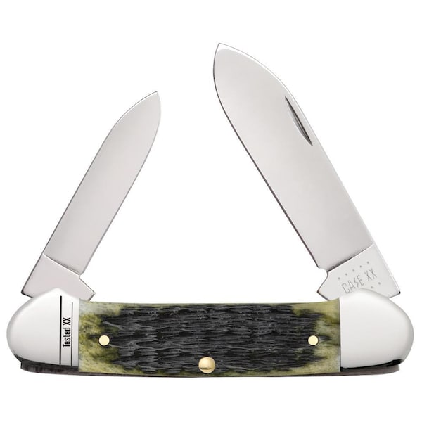Case Cutlery 2023 Case Olive Green Bone Russell Jig Canoe 62131 Ss - CAS-13286