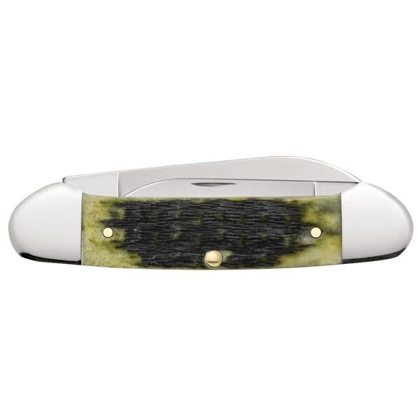 Case Cutlery 2023 Case Olive Green Bone Russell Jig Canoe 62131 Ss - CAS-13286