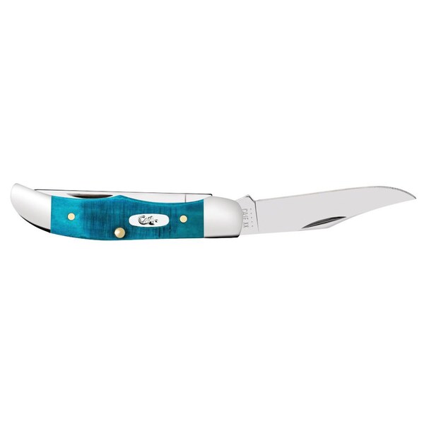 Case Cutlery 2023 Case Caribbean Blue Bone Sawcut Jig Pocket Hunter 62165 Ss - CAS-25591