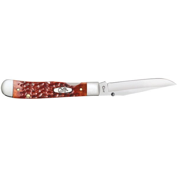 Case Cutlery 2023 Case Chestnut Bone Cv Standard Jig Kickstart Trapperlock 6154Ac Cv W/Pocket Clip - CAS-07004